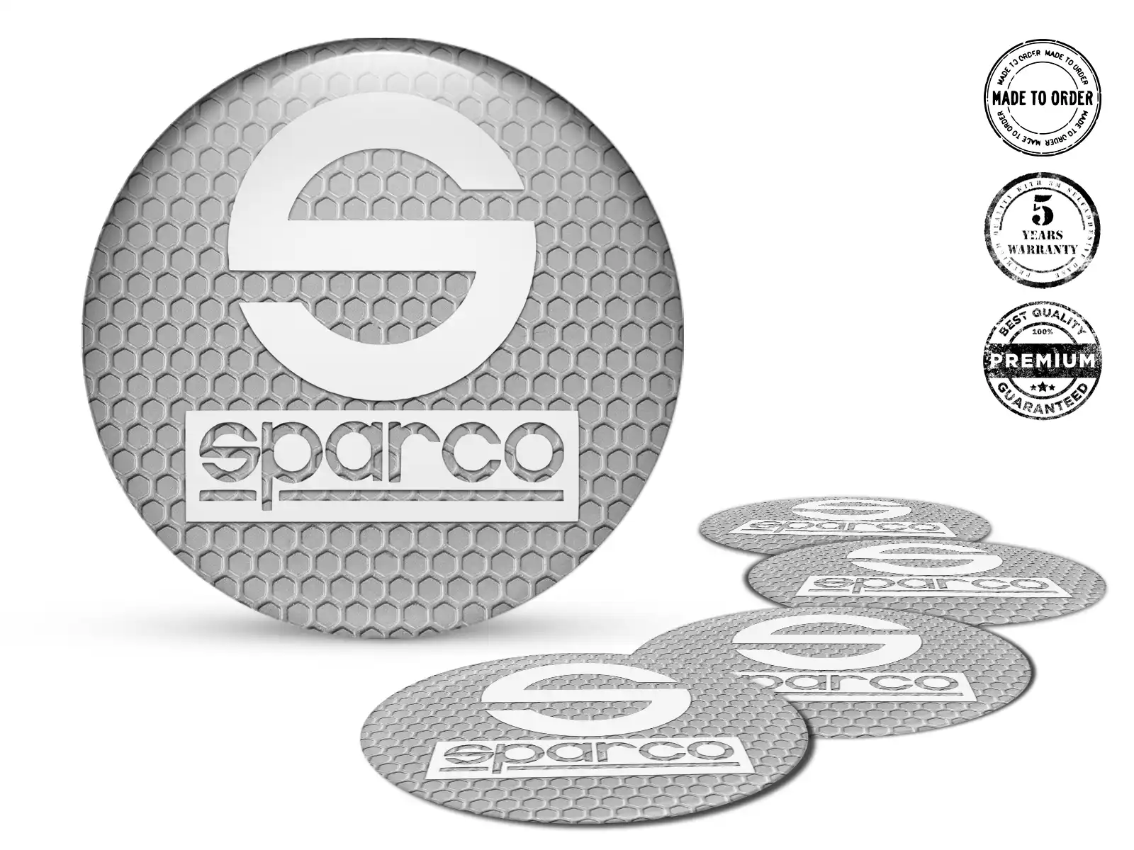 Sparco Gewölbte Emblem Design Harz-Radlogos